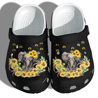 Elephant Sunflower Cute Custom Shoes Autism Awareness Gifts - Cute Elephant Love Hope Awareness Cancer Outdoor Shoes Gift - Monsterry DE