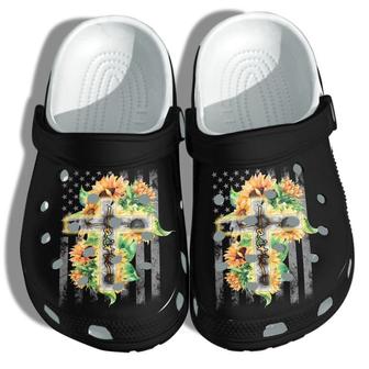 Faith Sunflower Hippie Custom Shoes - Sunflower Jesus God Shoes Gifts For Women - Monsterry DE