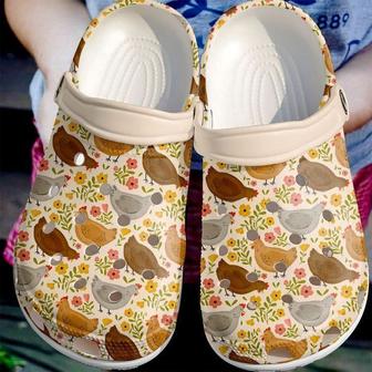 Farmer Chicken Florals Classic Clogs Shoes - Monsterry CA