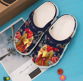 Farmer Flower Chicken Classic Clogs Shoes - Monsterry