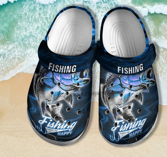 Father Day 2022 Camping Shoes Gift Men Love Fishing Bash- Fishing Grandpa Shoes Clog Clogs Customize - Monsterry