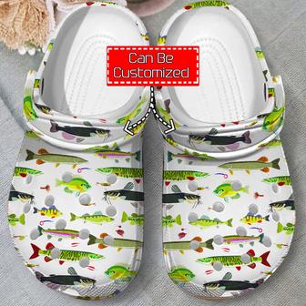 Fishing - Fish Pattern Clogs Shoes For Men/Women For Men And Women - Monsterry CA