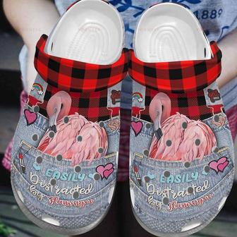 Flamingo In Pocket 6 Gift For Lover Rubber Clog Shoes Comfy Footwear - Monsterry DE