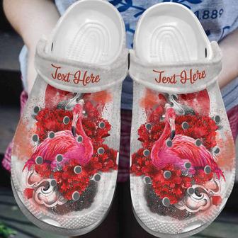 Flamingo Personalized Graceful Rubber Clog Shoes Comfy Footwear - Monsterry DE