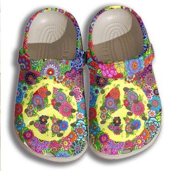 Floral Hippie Sign Shoes For Women - Flower Custom Shoes Gifts For Son Daughter - Monsterry DE