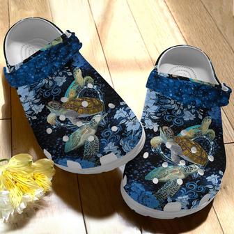 Flower Ocean Custom Shoes - Sea Turtle Shoes For Women Men - Monsterry DE