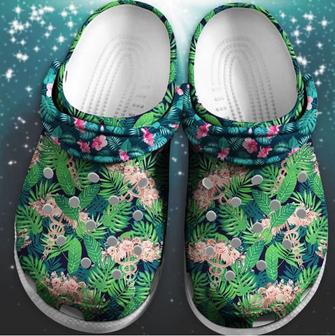 Flower Pattern Nurse Beautiful Jungle Gift For Lover Rubber Clog Shoes Comfy Footwear - Monsterry UK