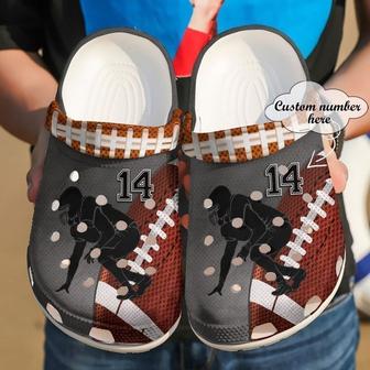 Football Personalized Running Clog Shoes - Monsterry