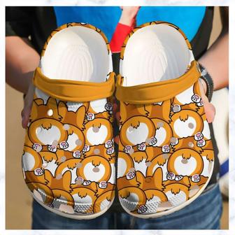 For Corgi Butts Lover Rubber Clog Shoes Comfy Footwear - Monsterry CA