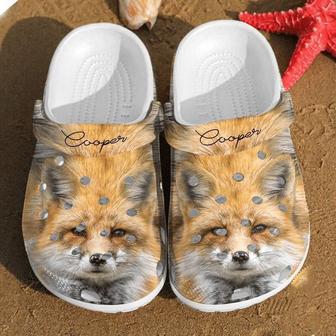 Fox Custom Name Fox Custom Name Clog Rubber Clog Shoes Comfy Footwear - Monsterry