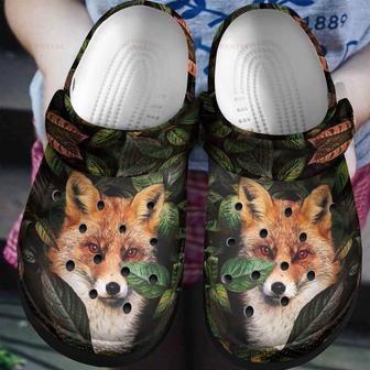 Fox Green Forest Gift For Lover Rubber Clog Shoes Comfy Footwear - Monsterry DE