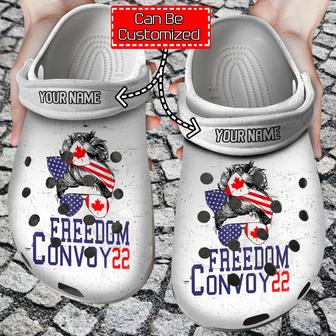 Freedom - Personalized United We Stand Freedom Convoy 2022 Clog Shoes For Men And Women - Monsterry DE
