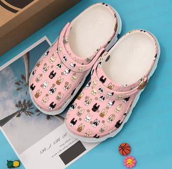 French Bulldog Crocband Pattern Clog Shoes - Monsterry AU