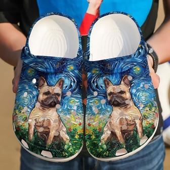 French Bulldog Starry Night Clog Shoes - Monsterry DE