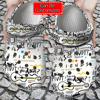 Friends Pattern Insulated Slippers Clog Style Clog - Monsterry