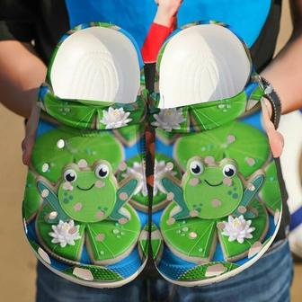 Frog Cookies Lotus 102 Gift For Lover Rubber Clog Shoes Comfy Footwear - Monsterry CA