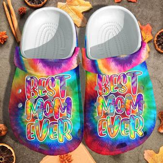 Funny Best Mom Ever Hippie Custom Shoes - Tie Dye Style Outdoor Shoes Birthday Gift For Mother - Monsterry CA