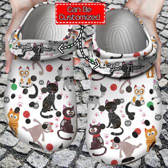 Funny Cats Patterns Clog Shoes Cat - Monsterry AU