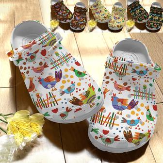 Funny Chicken Collection 6 Gift For Lover Rubber Clog Shoes Comfy Footwear - Monsterry