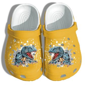 Funny Dinosaurrex Gift For Lover Rubber Clog Shoes Comfy Footwear - Monsterry