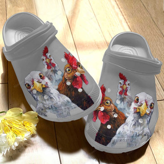 Funny Trio Chicken Clog Shoes - Chickens Shoes Clogbland Clog Birthday Gifts For Son Daughter - Monsterry