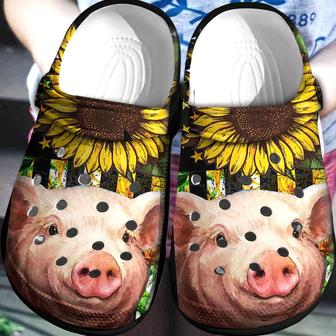 Girl Love Pig Sunflower Shoes - Pig Custom Shoe Gifts For Women - Monsterry