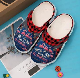 Girl Loves Flamingos Gift For Lover Rubber Clog Shoes Comfy Footwear - Monsterry AU