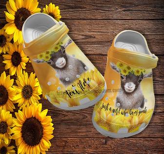 Goat Sunflower Faith Croc Shoes Gift Grandaughter - Monsterry UK