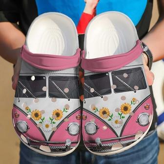 Hippie Colorful Van Classic Clogs Shoes - Monsterry UK