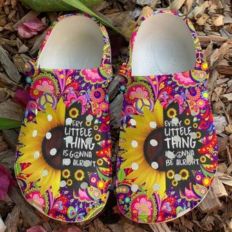 Hippie Everything Is Gonna Be Alright Clog Shoes - Monsterry