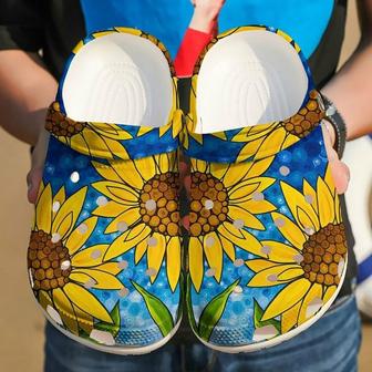Hippie Love Sunflowers 102 Gift For Lover Rubber Clog Shoes Comfy Footwear - Monsterry DE