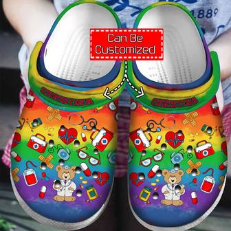 Hippie - Nurse Pattern Comfortable For Women Gift Hippie Life Clog Shoes For Men And Women - Monsterry DE