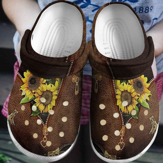 Hippie Sunflower Lover Rubber Clog Shoes Comfy Footwear - Monsterry