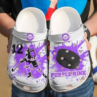 Hockey Personalized Girl Rubber Clog Shoes Comfy Footwear - Monsterry