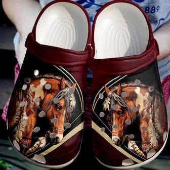 Horse Native Classic Clogs Shoes - Monsterry UK