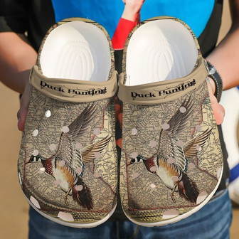 Hunting Duck Rubber Clog Shoes Comfy Footwear - Monsterry
