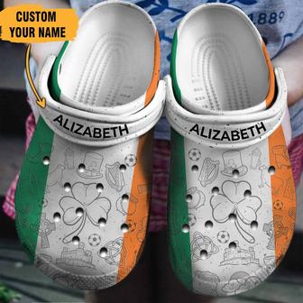 Ireland Flag Gift For Fan Classic Water Rubber Clog Shoes Comfy Footwear - Monsterry CA