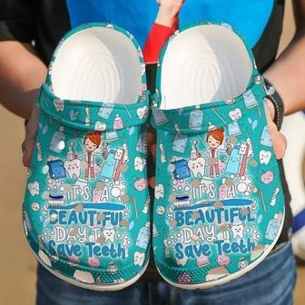 Its A Beautyful Day To Save Teeth Rubber Clog Shoes Comfy Footwear - Monsterry UK