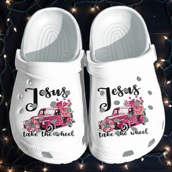 Jesus Faith Custom Shoes - Jesus Take The Wheel Pink Car Outdoor Shoe Gifts For Mothers Day 2022 - Monsterry AU