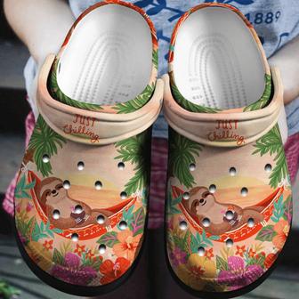 Just Chilling Sloth Summer Time Gift For Lover Rubber Clog Shoes Comfy Footwear - Monsterry DE
