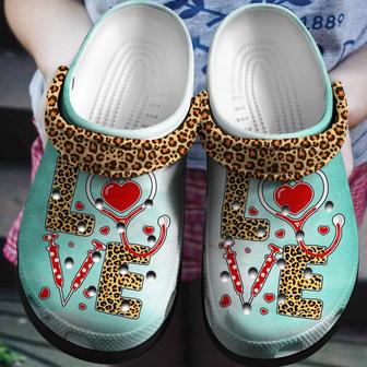 Leopard Skin Nurse Shoes - Love Nurse Life Outdoor Shoes Birthday Gift For Men Women Boy Girl - Monsterry AU