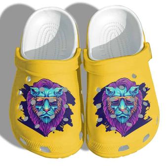 Lion Shoes Beach - Lion Summer Vibes Beach Croc Shoes Gifts Men Fathers Day 2021 - Monsterry AU