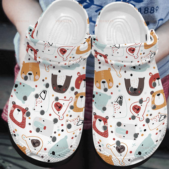 Lots Of Bear Colorful Gift For Lover Rubber Clog Shoes Comfy Footwear - Monsterry