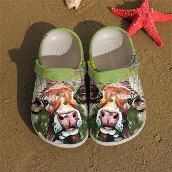 Love Cow Art Rubber Clog Shoes Comfy Footwear - Monsterry DE