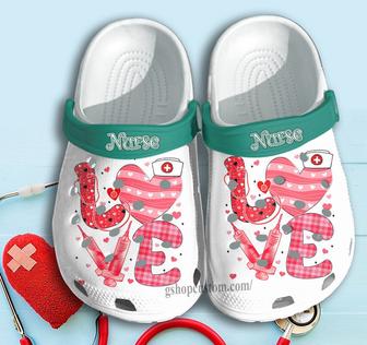 Love Heart In Nurse Shoes Clogs Gift For Female Friends - Monsterry CA