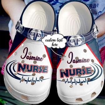Love Nurse Rn Name Doctor Best Gift For Fan Classic Water Rubber Clog Shoes Comfy Footwear - Monsterry