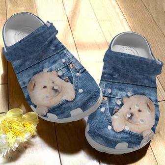 Lovely Chow Chow In Pocket Gift For Lover Rubber Clog Shoes Comfy Footwear - Monsterry