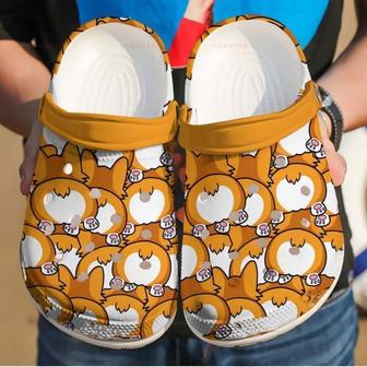 Lovely Corgi Butts Gift For Lover Rubber Clog Shoes Comfy Footwear - Monsterry DE