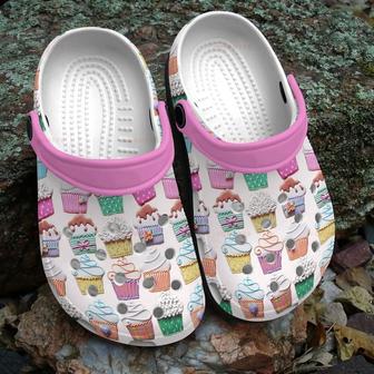Lovely Cupcake Colorfull Gift For Lover Rubber Clog Shoes Comfy Footwear - Monsterry AU