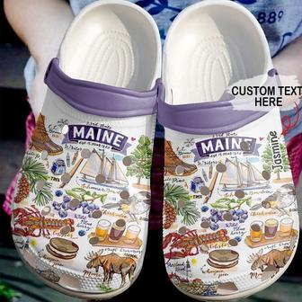 Maine Personalized Rubber Clog Shoes Comfy Footwear - Monsterry